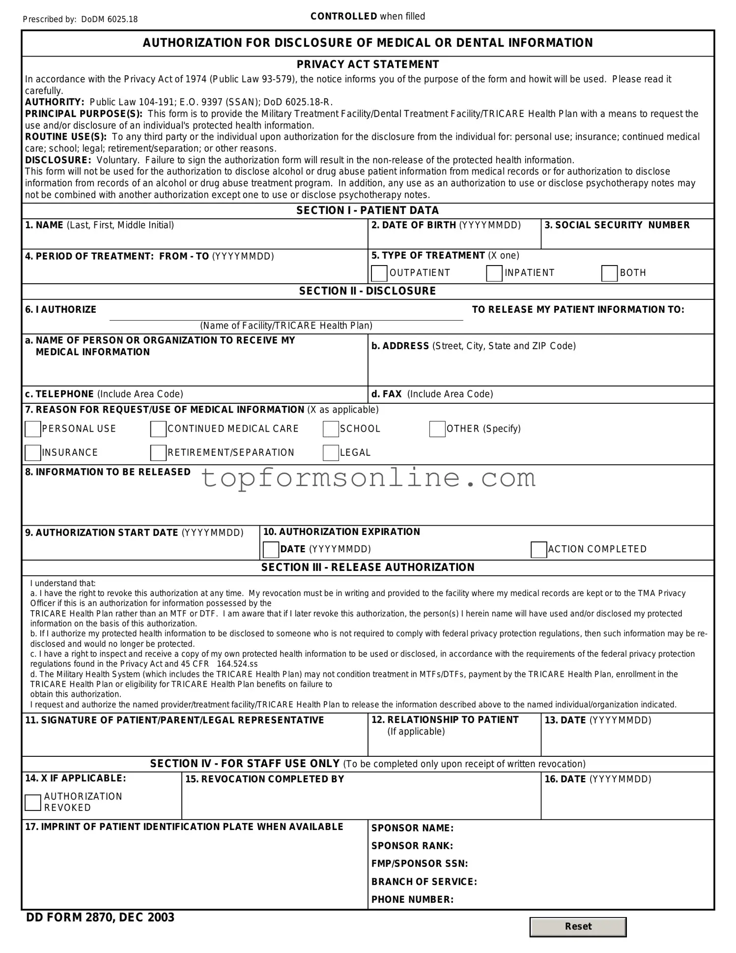 Fill Out a Valid DD 2870 Form