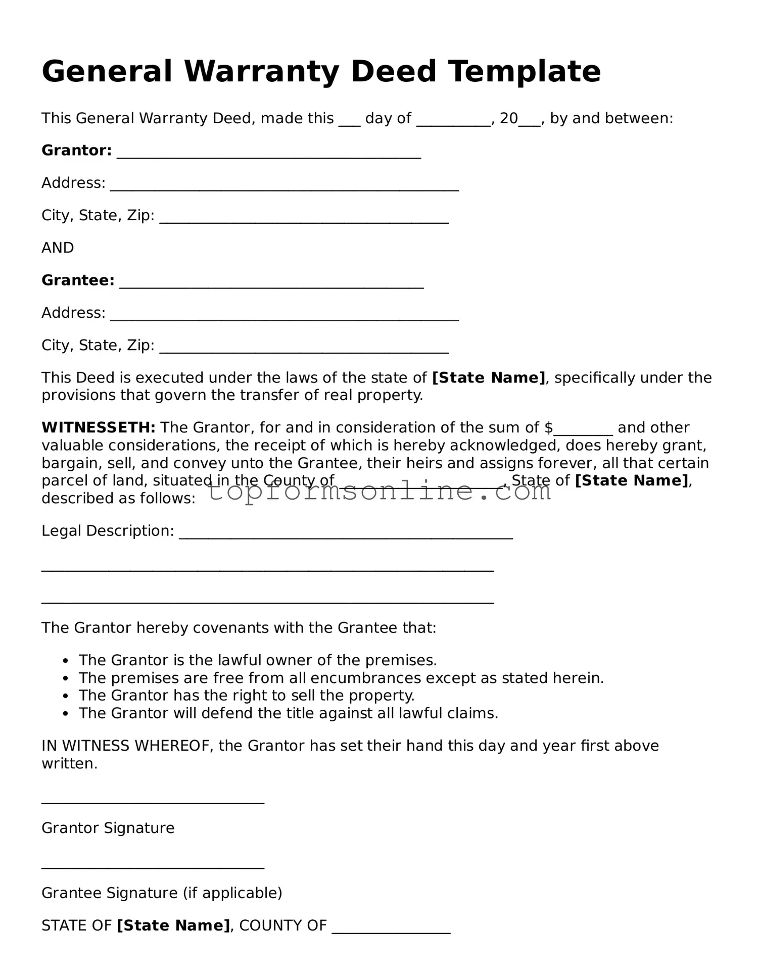Valid Deed Template