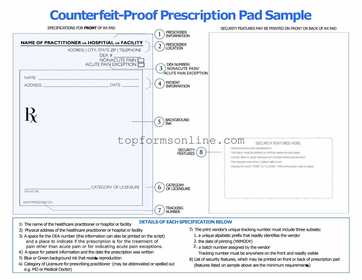 Fill Out a Valid Prescription Pad Form