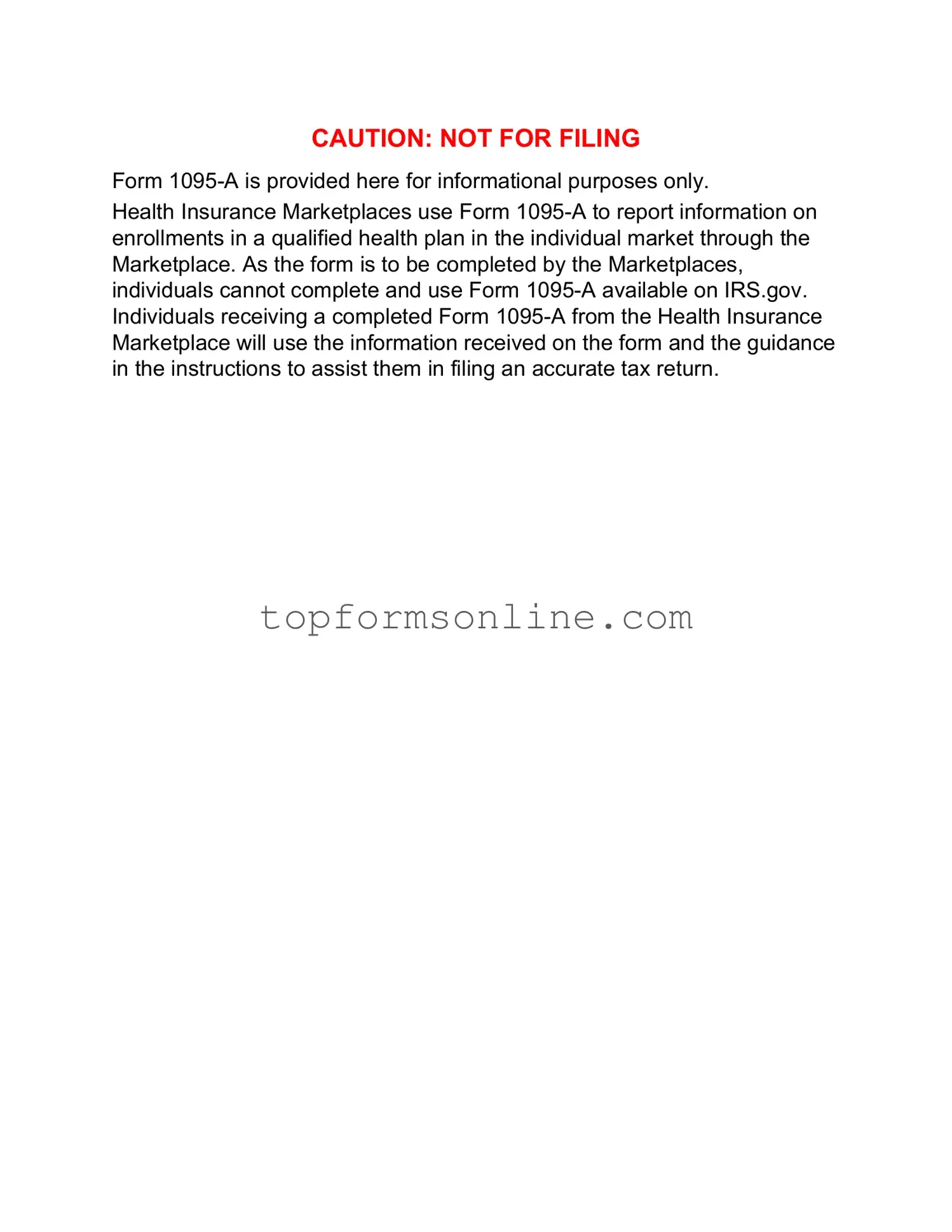 Fill Out a Valid IRS 1095-A Form