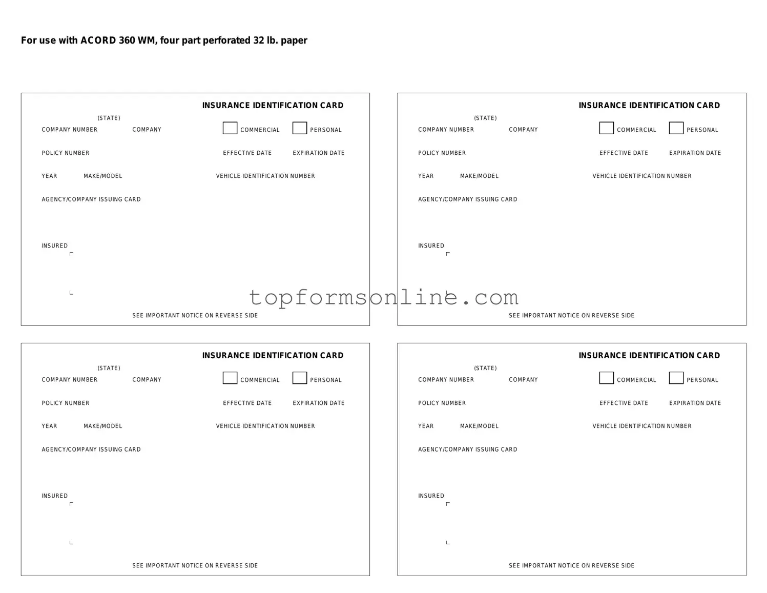 Fill Out a Valid Acord 50 WM Form