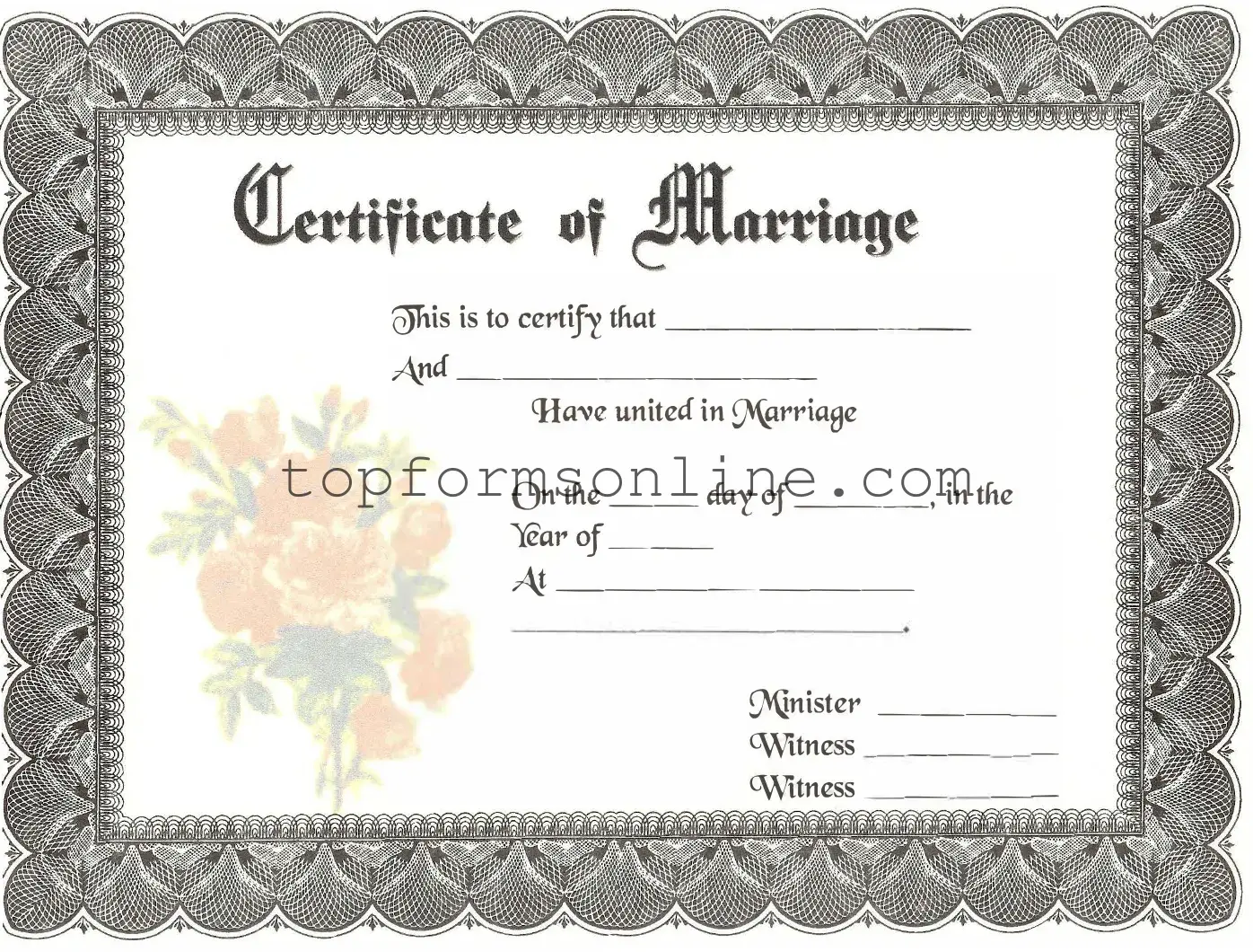 Fill Out a Valid Marriage Certificate Form
