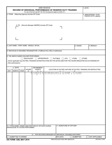 Fill Out a Valid Da 1380 Form