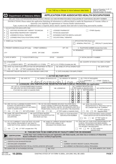 Fill Out a Valid VA 10-2850c Form