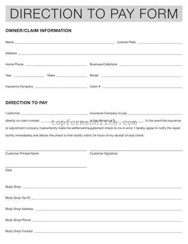 Fill Out a Valid Authorization And Direction Pay Form