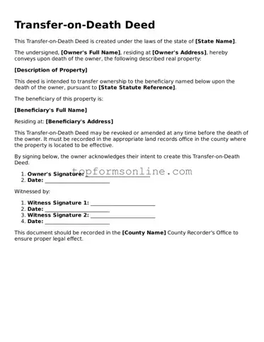 Valid Transfer-on-Death Deed Template