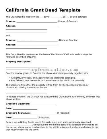 Printable California Deed Template