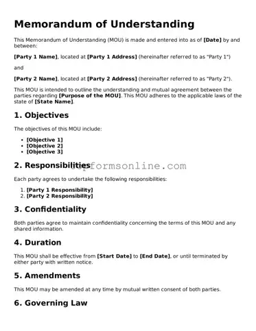 Valid Memorandum of Understanding Template
