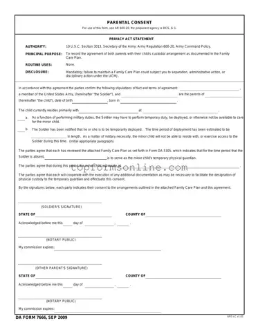 Fill Out a Valid DA 7666 Form