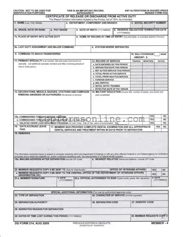 Fill Out a Valid Dd 214 Form