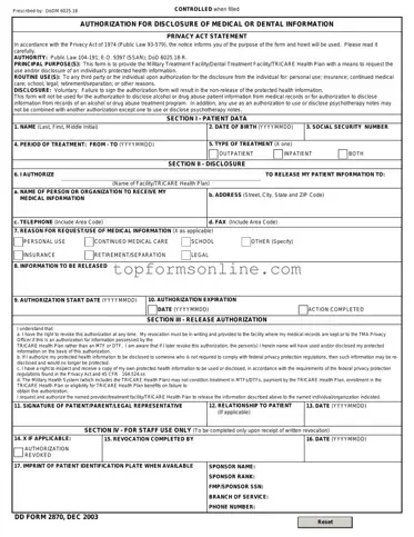 Fill Out a Valid DD 2870 Form