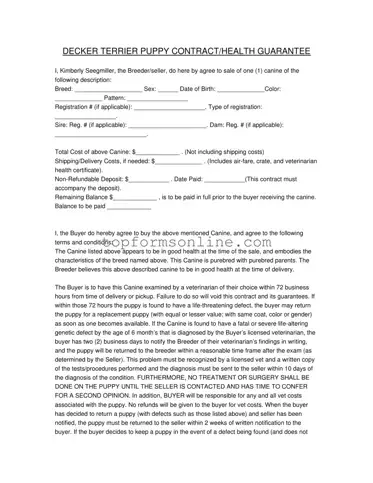 Fill Out a Valid Health Guarantee Form