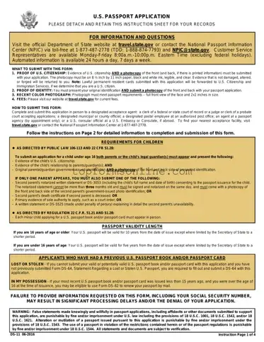 Fill Out a Valid DS-11 U.S. Passport application Form