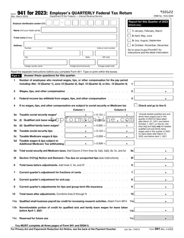 Fill Out a Valid IRS 941 Form