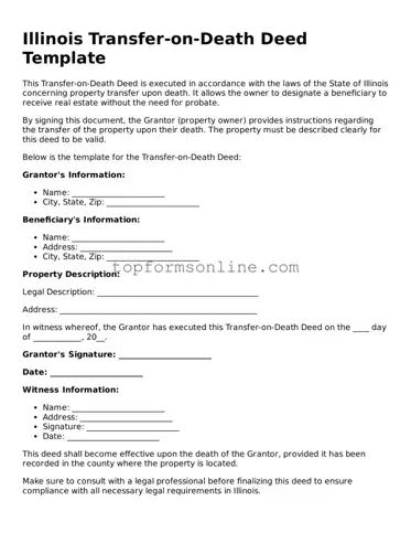 Printable Illinois Transfer-on-Death Deed Template