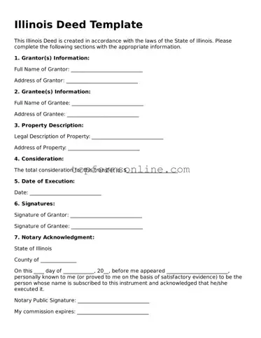 Printable Illinois Deed Template