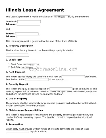 Printable Illinois Lease Agreement Template