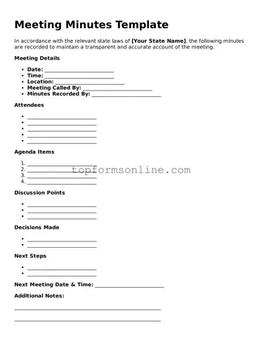 Valid Meeting Minutes Template