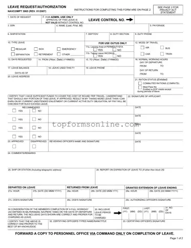 Fill Out a Valid Navcompt 3065 Form