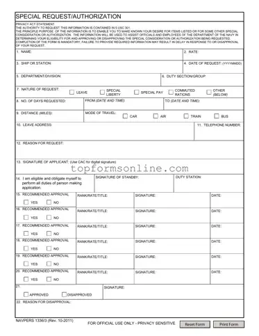Fill Out a Valid Navpers 1336 3 Form