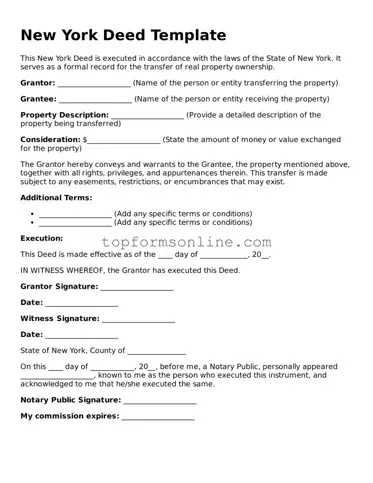 Printable New York Deed Template