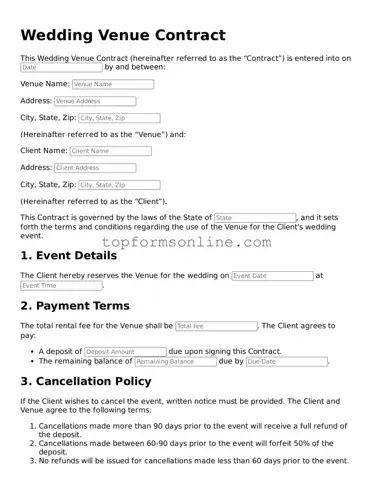 Valid Wedding Venue Contract Template