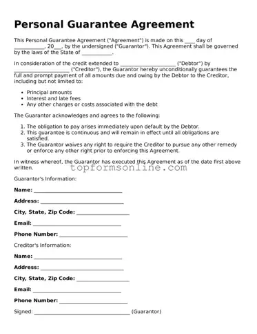 Valid Personal Guarantee Template