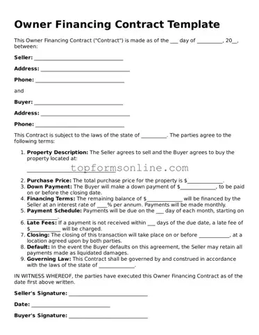 Valid Owner Financing Contract Template