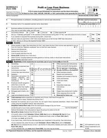 Fill Out a Valid IRS Schedule C 1040 Form