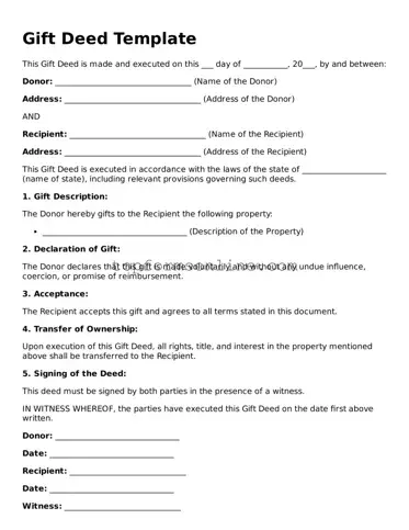 Valid Gift Deed Template