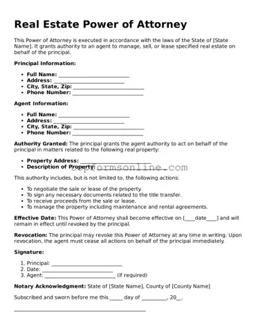 Valid Real Estate Power of Attorney Template