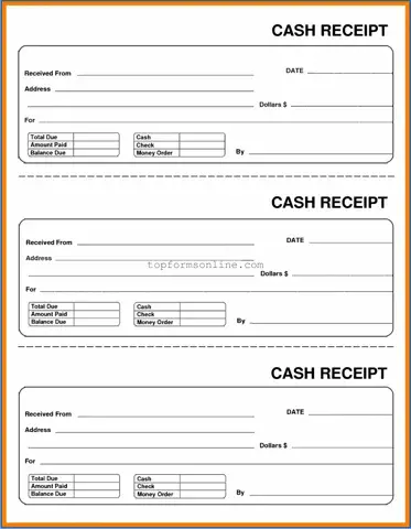 Fill Out a Valid Cash Receipt Form