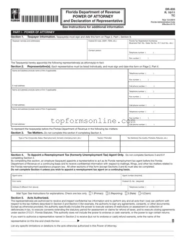 Fill Out a Valid Tax POA dr 835 Form