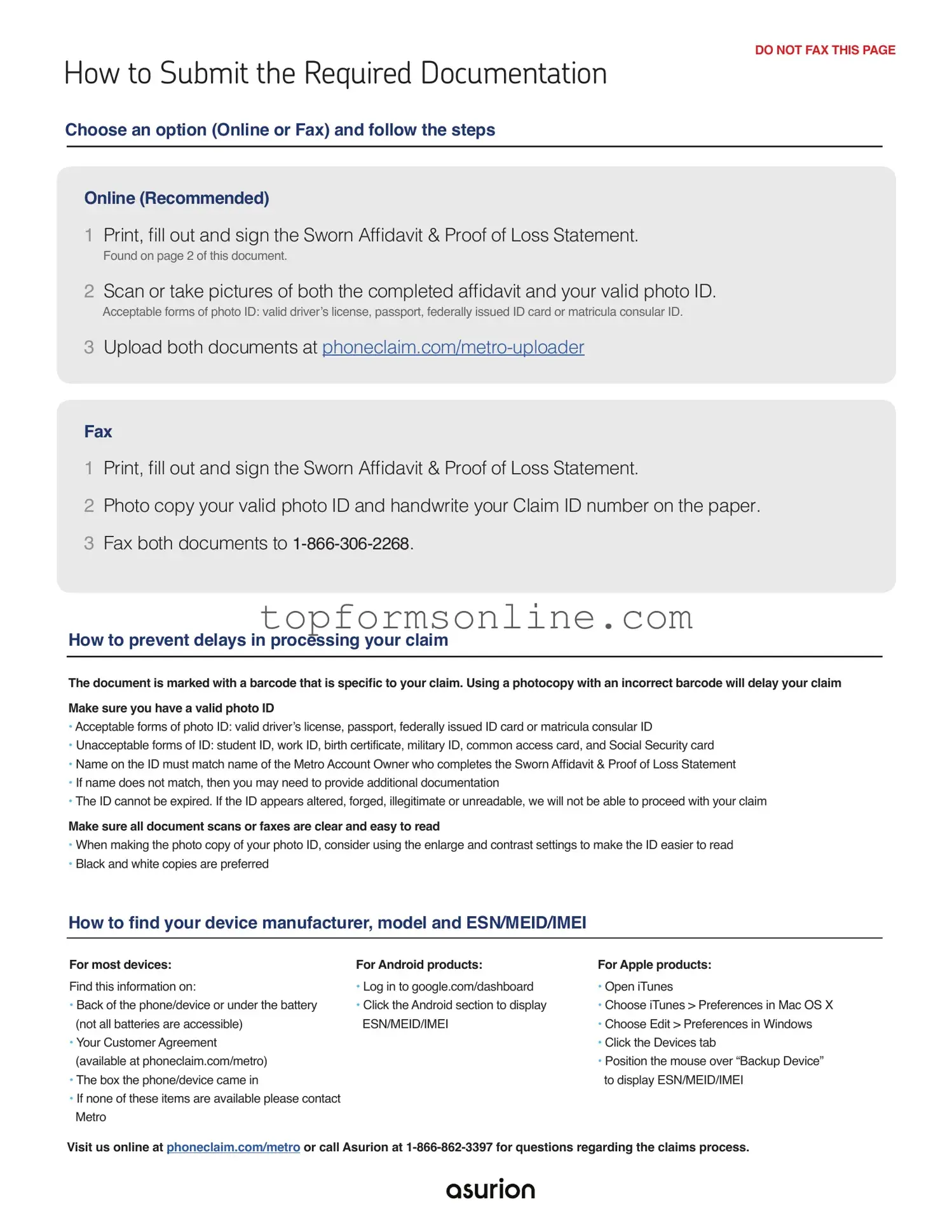 Fill Out a Valid Asurion F-017-08 MEN Form